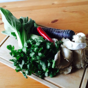 Zutaten für den Koriander-Salat